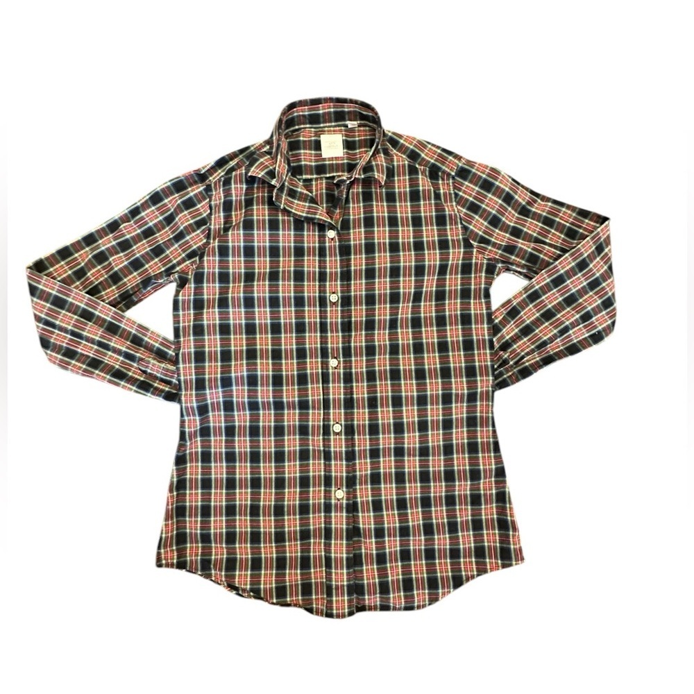 Ann Mashburn Tartan Plaid Button Down Shirt- NWOT